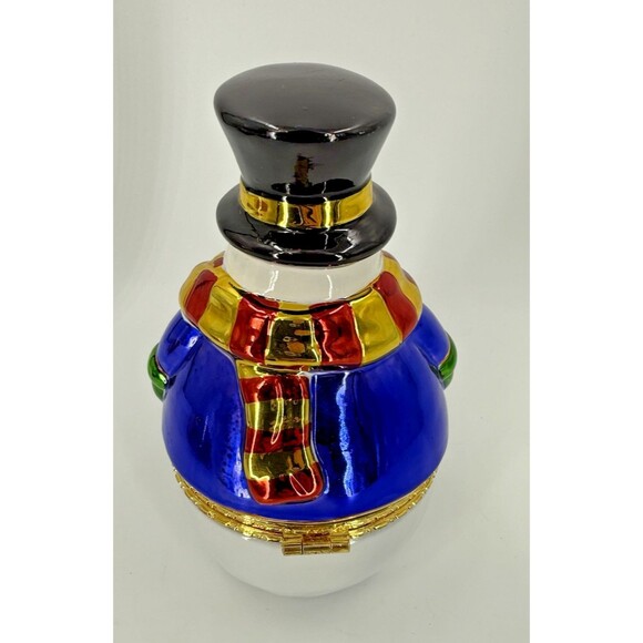 Vintage 2002 Christopher Radko Snowman Christmas Chills Wills Trinket Snowman - Picture 7 of 16